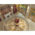 Marble waterjet mosaic flower designs floor medallion